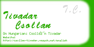 tivadar csollan business card